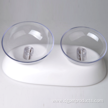 Plastic Non-slip Feeding Cat Bowl Double Bowl